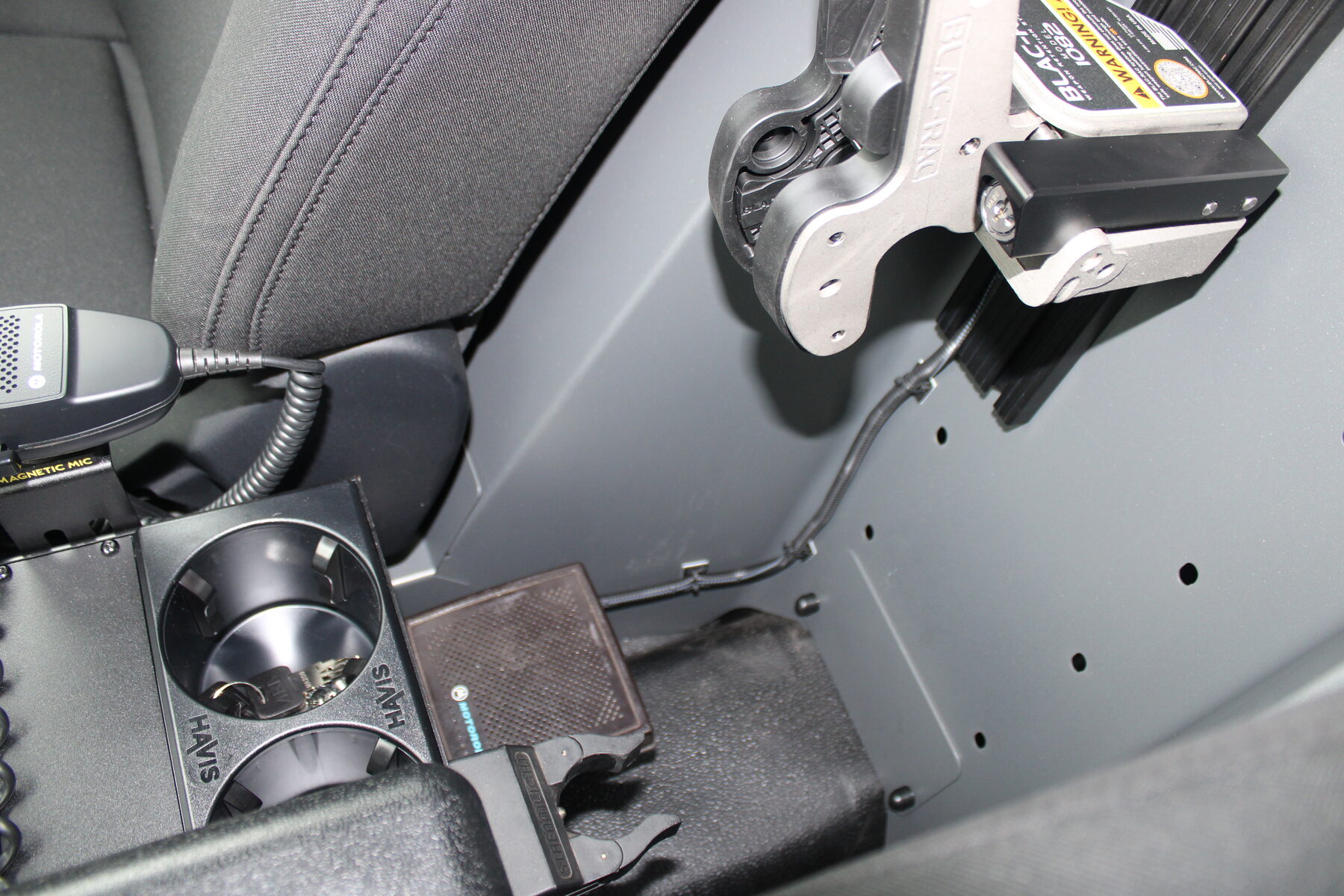 BLAC-RAC weapon mount and Havis cup holders