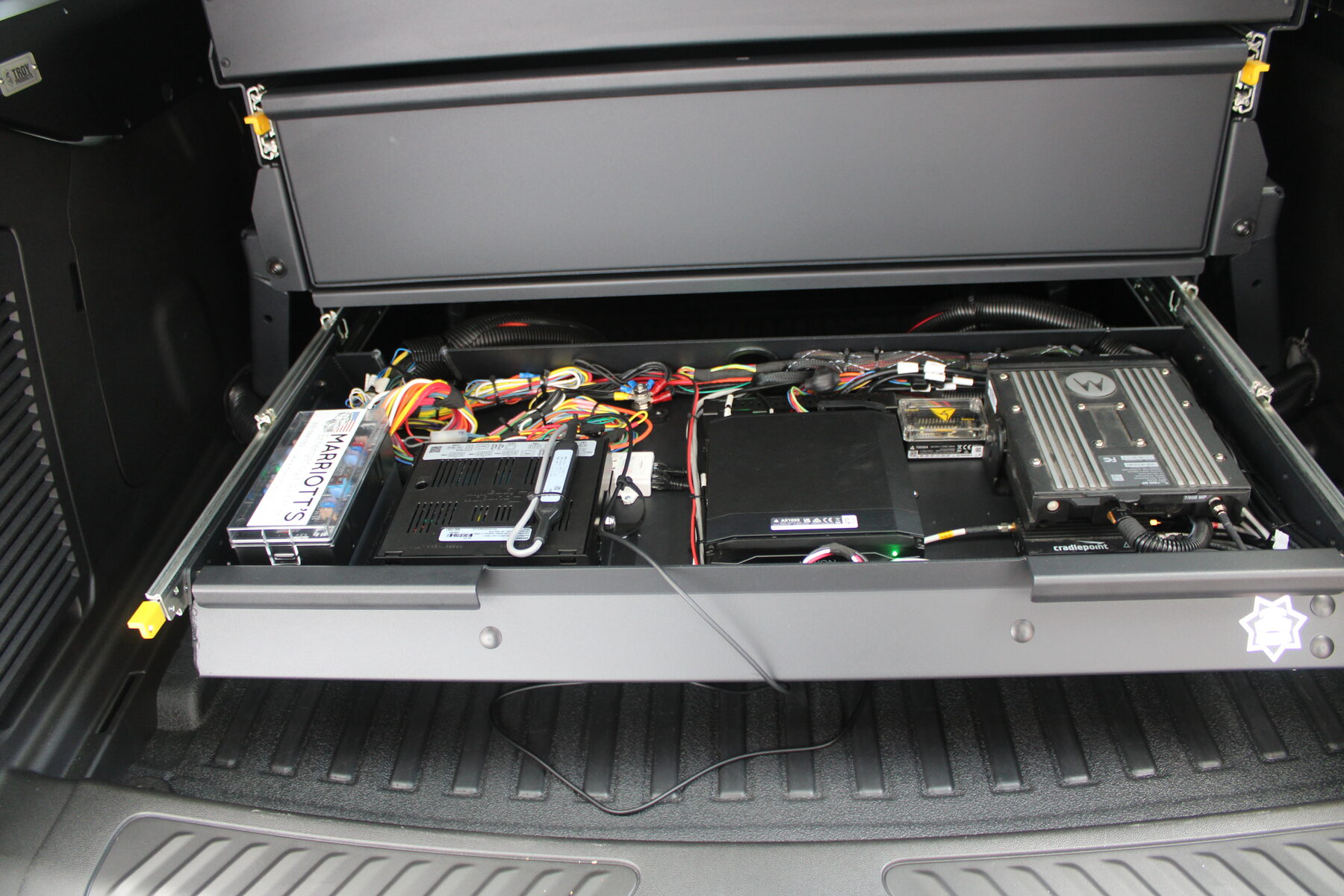 Troy drawer electronics tray